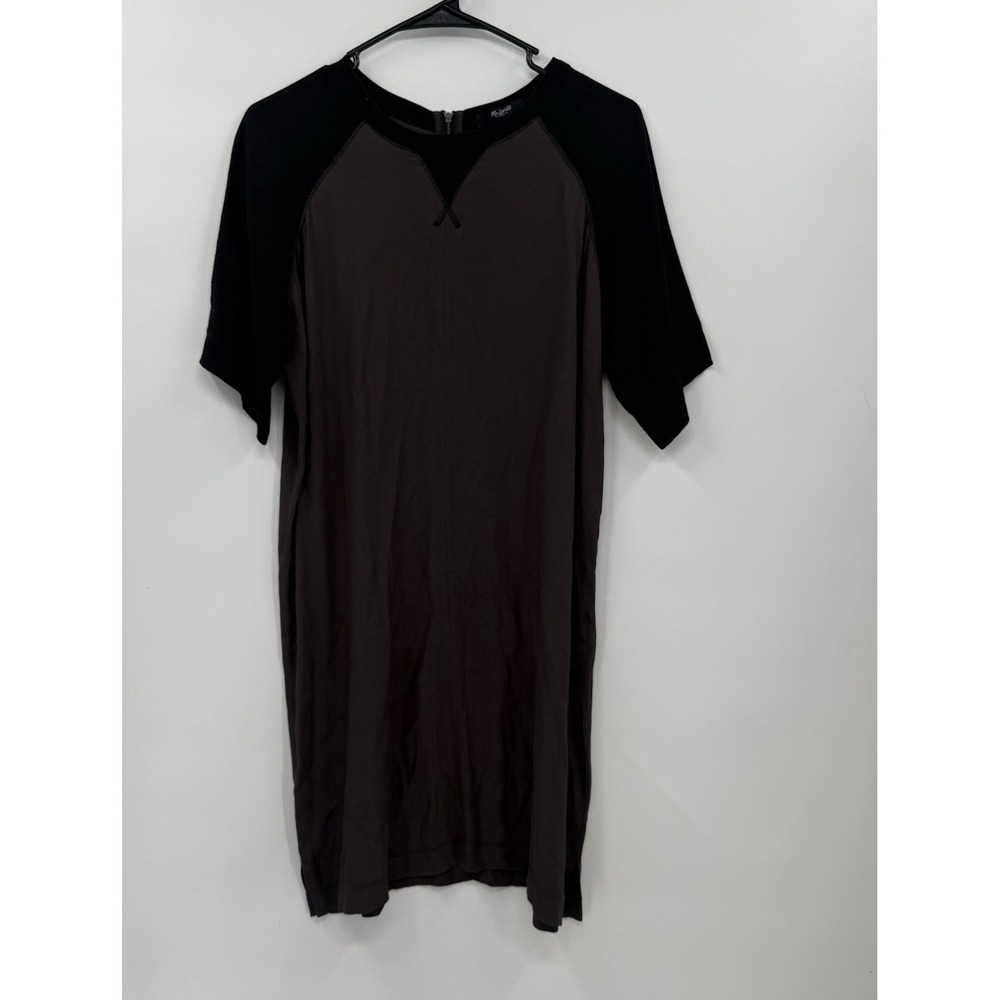 Madewell‎ Women' Size S Charcoal And Black Short Sleeve Knee Length Shirt Dress